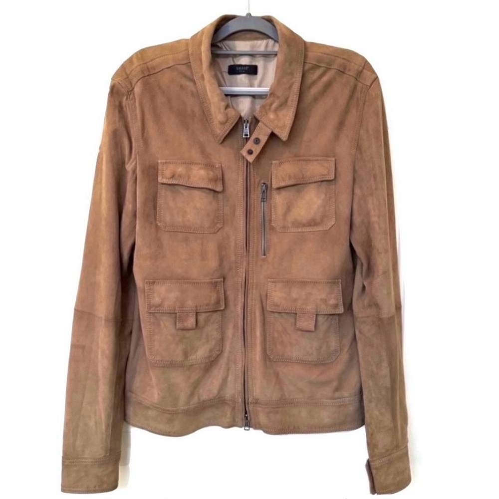Vintage S.W.O.R.D Camel Goat Suede Field / Biker Jacket * EVC